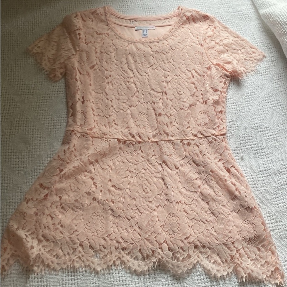 Isaac Mizrahi Floral Lace Tunic Top S